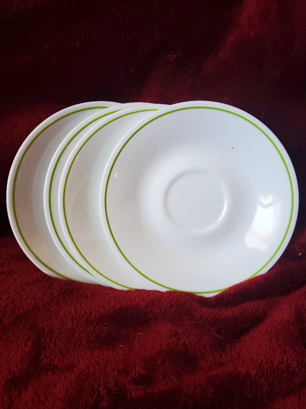 Corelle Corning Spring Meadow Tea plate Saucer Set of 4 Vintage